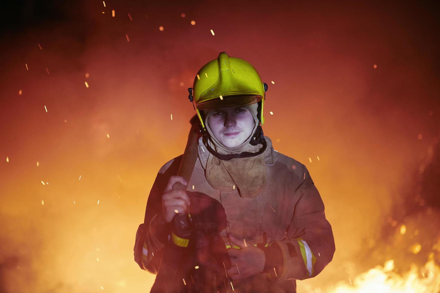 firefighter portrait view photo