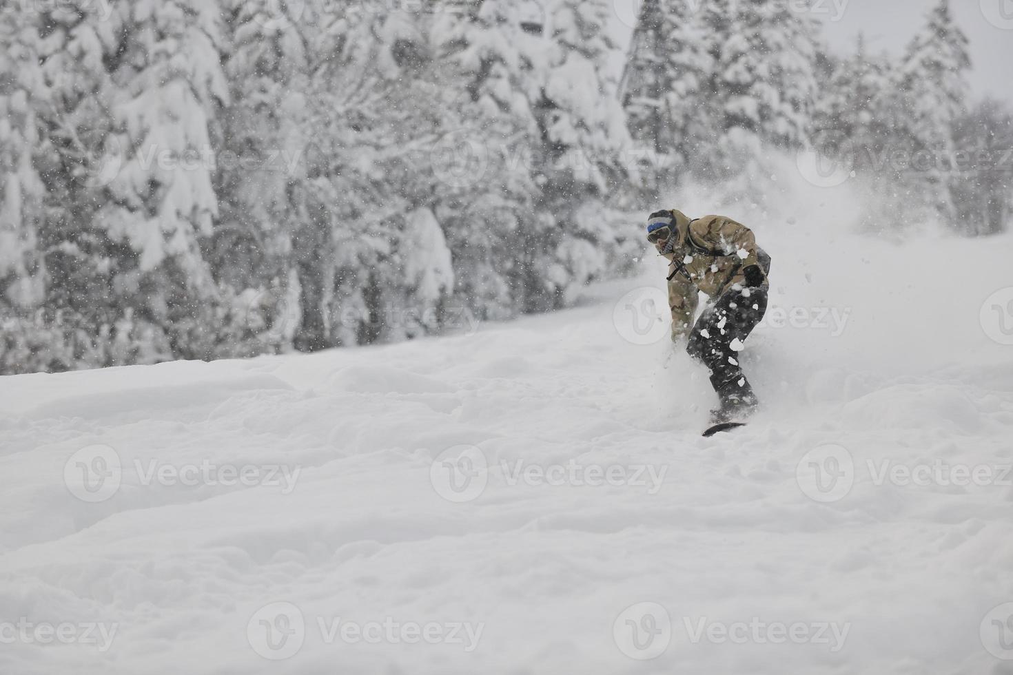 Skier on mountain photo