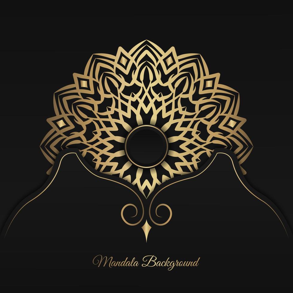 luxury background, with gold mandala ornament vector