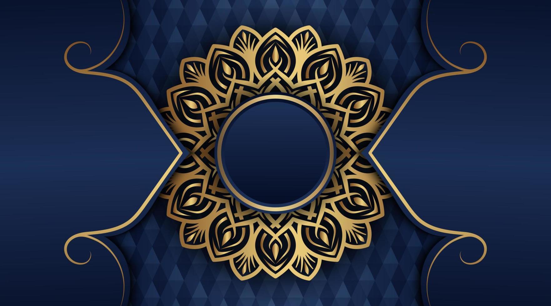 luxury background  dark blue and gold decoration vector