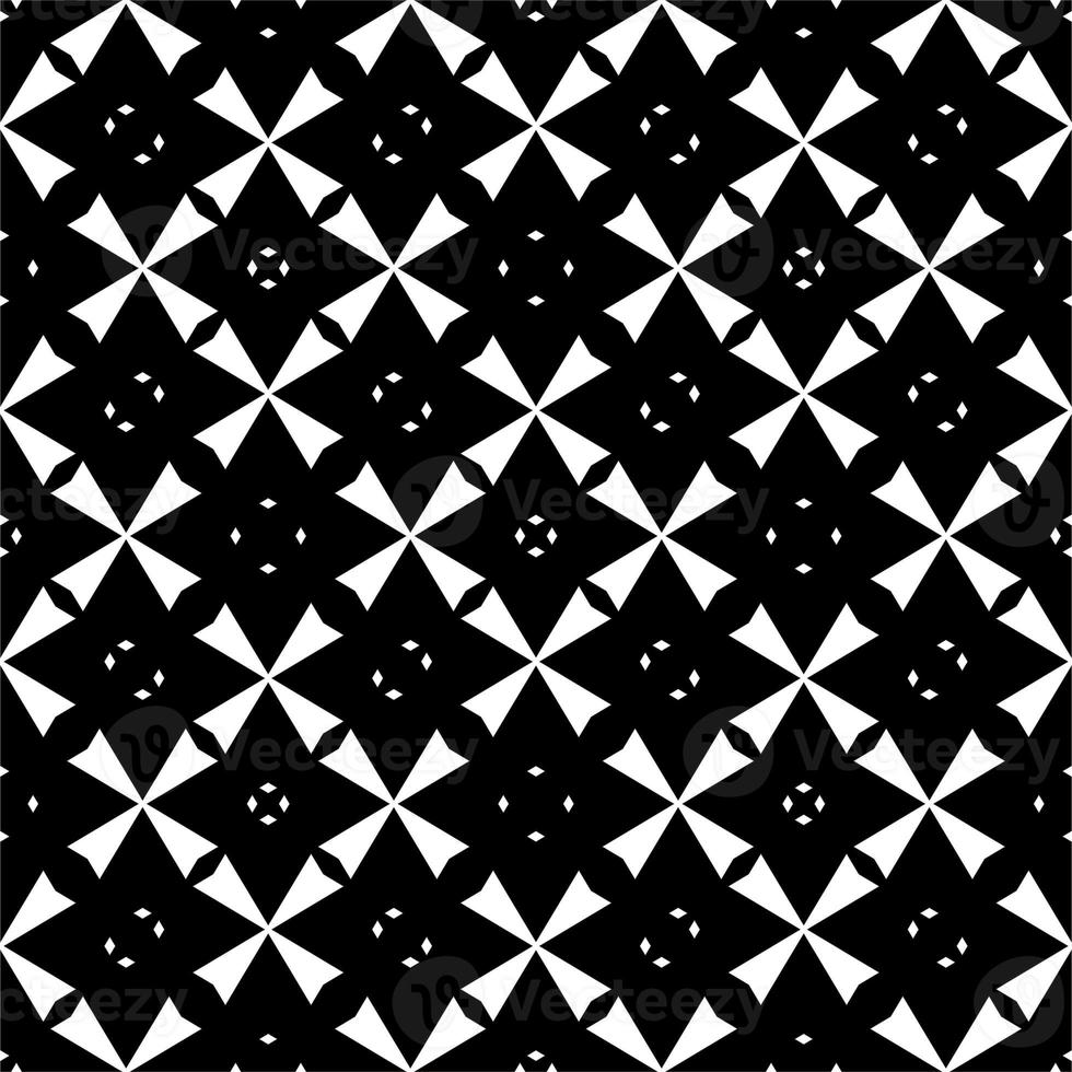 Monochrome linear pattern, diamond, square, seamless vector background.Black rhombus on white background photo