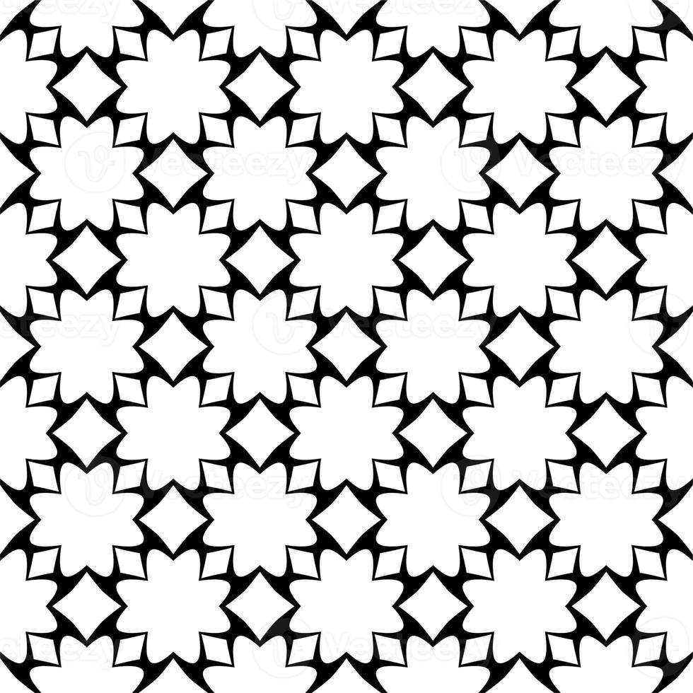 Monochrome linear pattern, diamond, square, seamless vector background.Black rhombus on white background photo