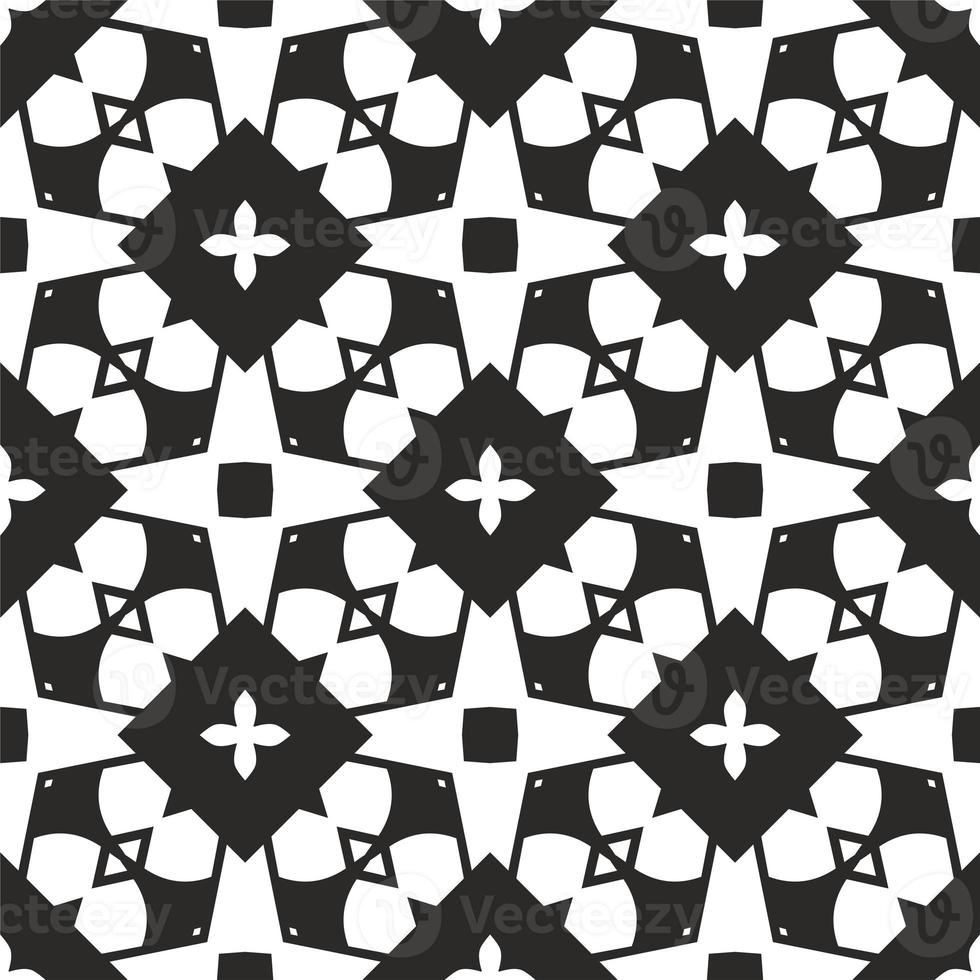 Monochrome linear pattern, diamond, square, seamless vector background.Black rhombus on white background photo
