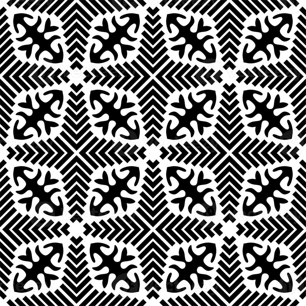 Monochrome linear pattern, diamond, square, seamless vector background.Black rhombus on white background photo