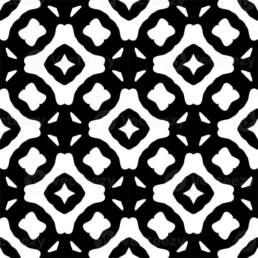 Monochrome linear pattern, diamond, square, seamless vector background.Black rhombus on white background photo