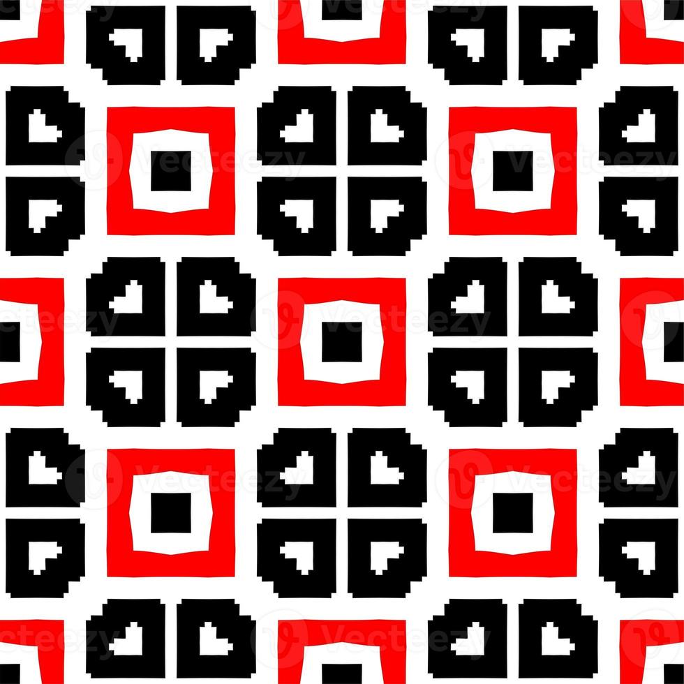 Monochrome linear pattern, diamond, square, seamless vector background.Black rhombus on white background photo