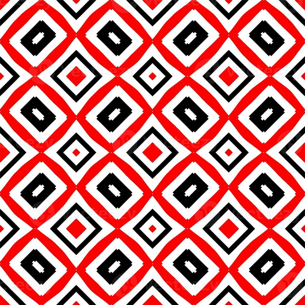 Monochrome linear pattern, diamond, square, seamless vector background.Black rhombus on white background photo