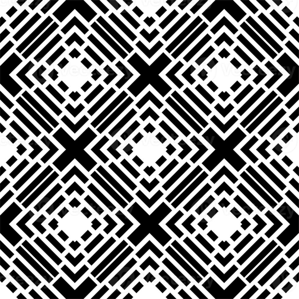 Monochrome linear pattern, diamond, square, seamless vector background.Black rhombus on white background photo