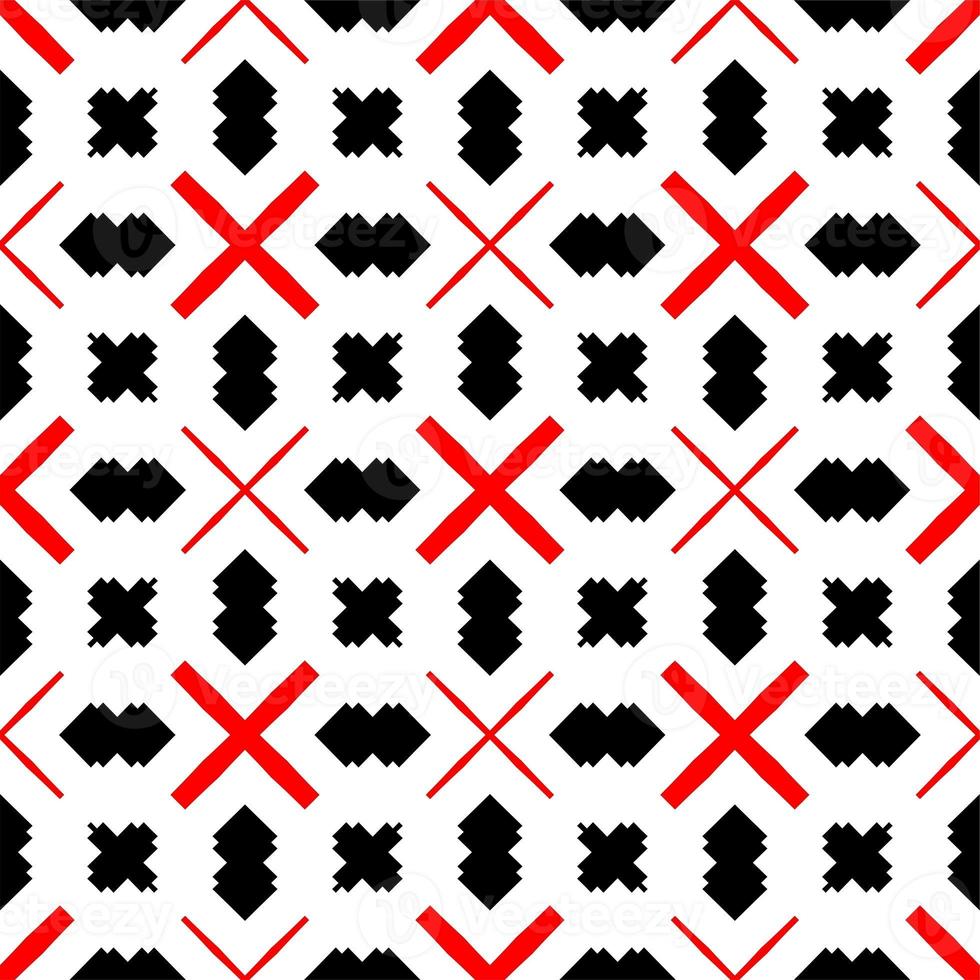 Monochrome linear pattern, diamond, square, seamless vector background.Black rhombus on white background photo