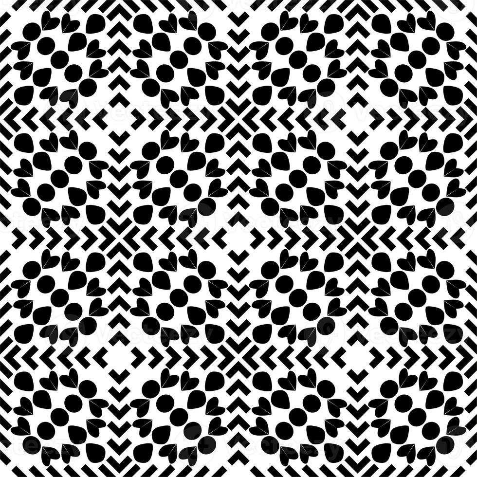 Monochrome linear pattern, diamond, square, seamless vector background.Black rhombus on white background photo