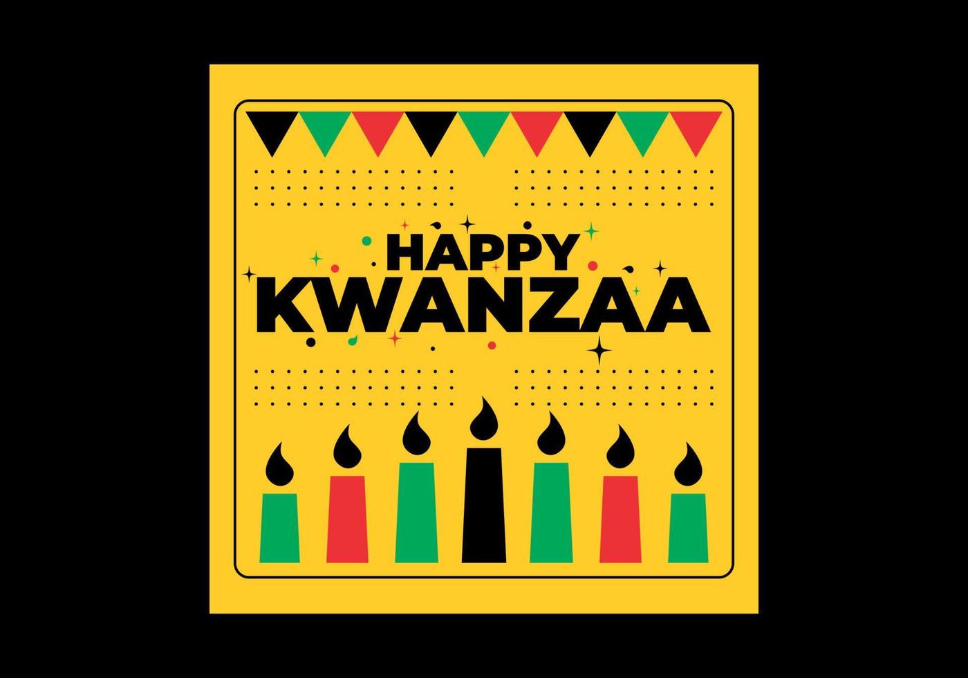 Happy Kwanzaa event social media banner design vector
