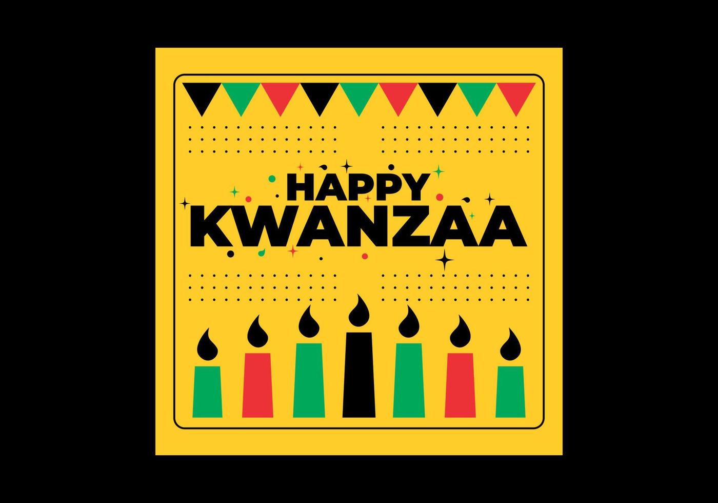 feliz kwanzaa evento diseño de banner de redes sociales vector