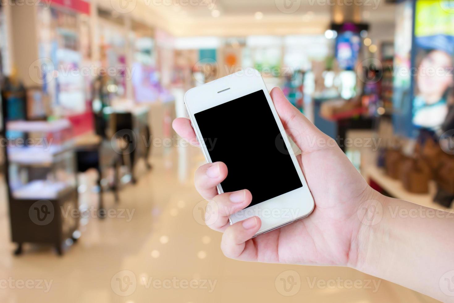 store blur background with bokeh photo