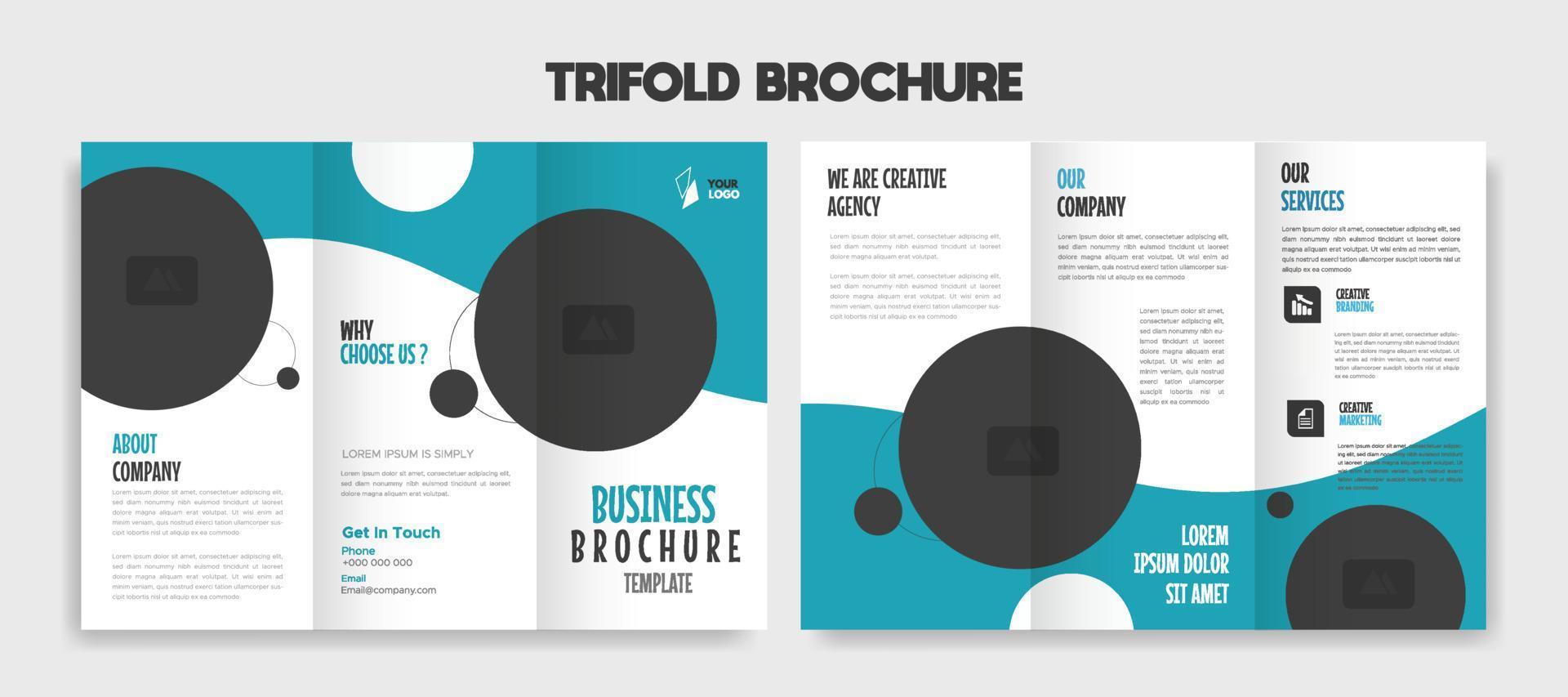 creative editable trifold brochure template design vector