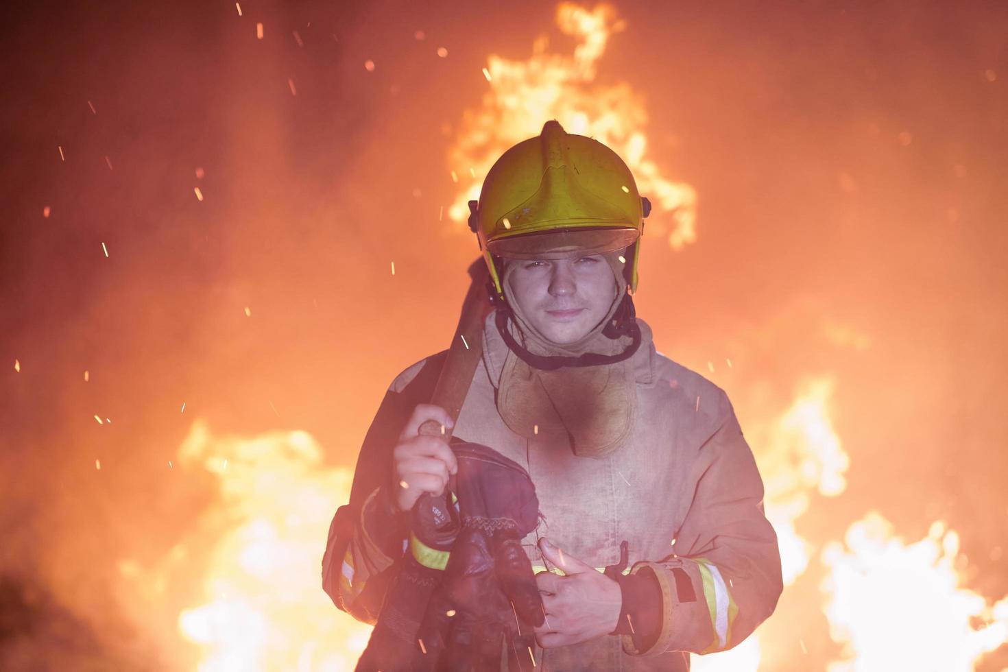 firefighter portrait view photo