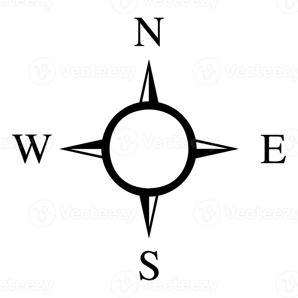 símbolo de direcciones cardinales para el diseño de iconos png