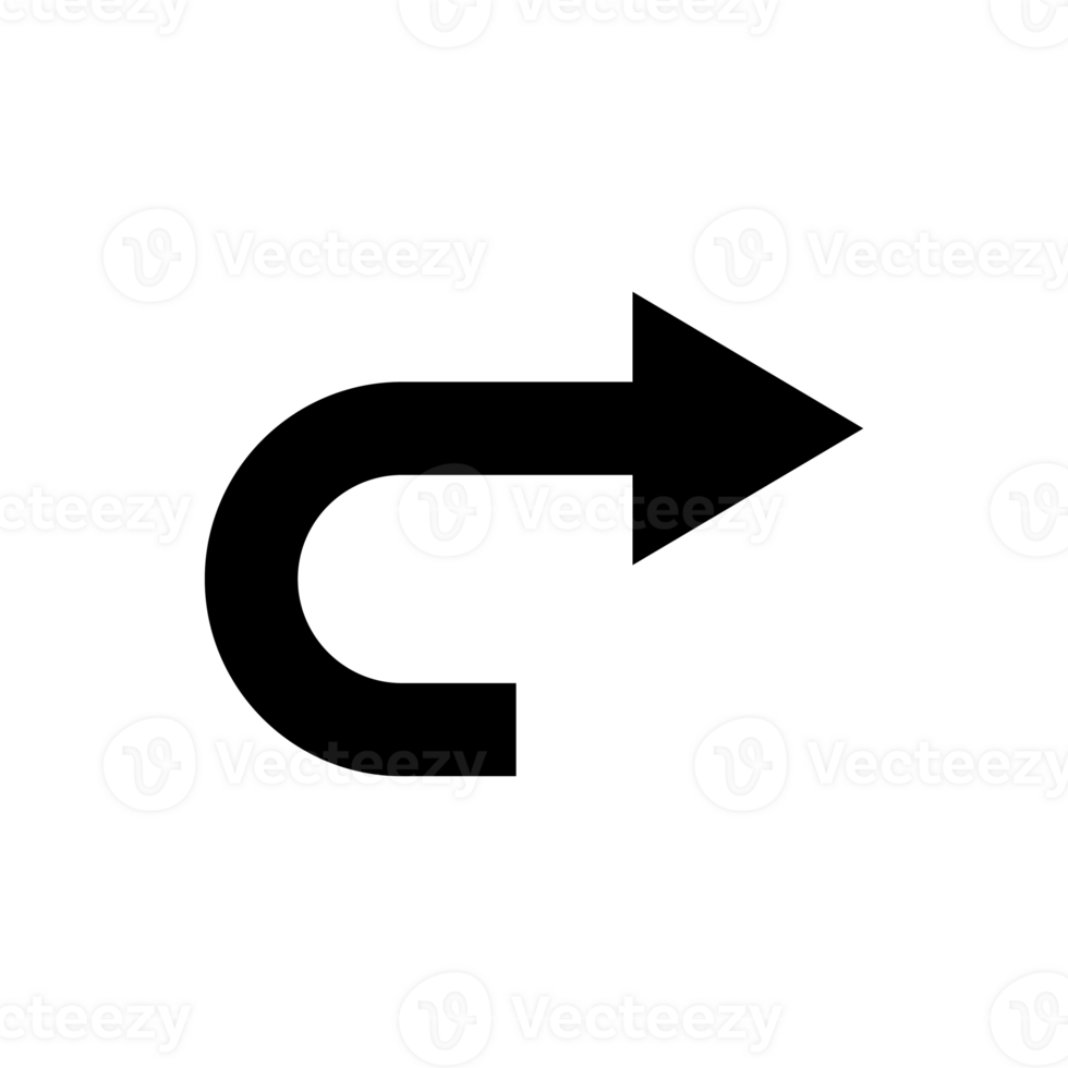 símbolo de flecha hacia atrás para el diseño de iconos png