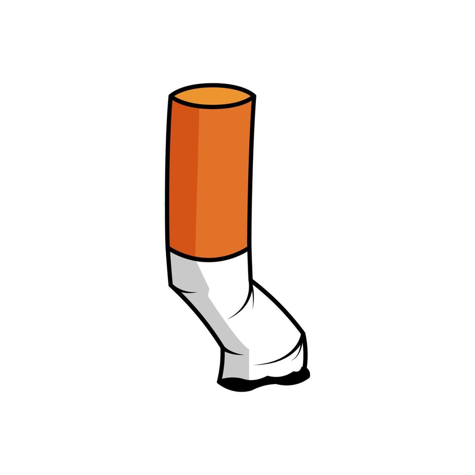 Extinguished cigarette vector