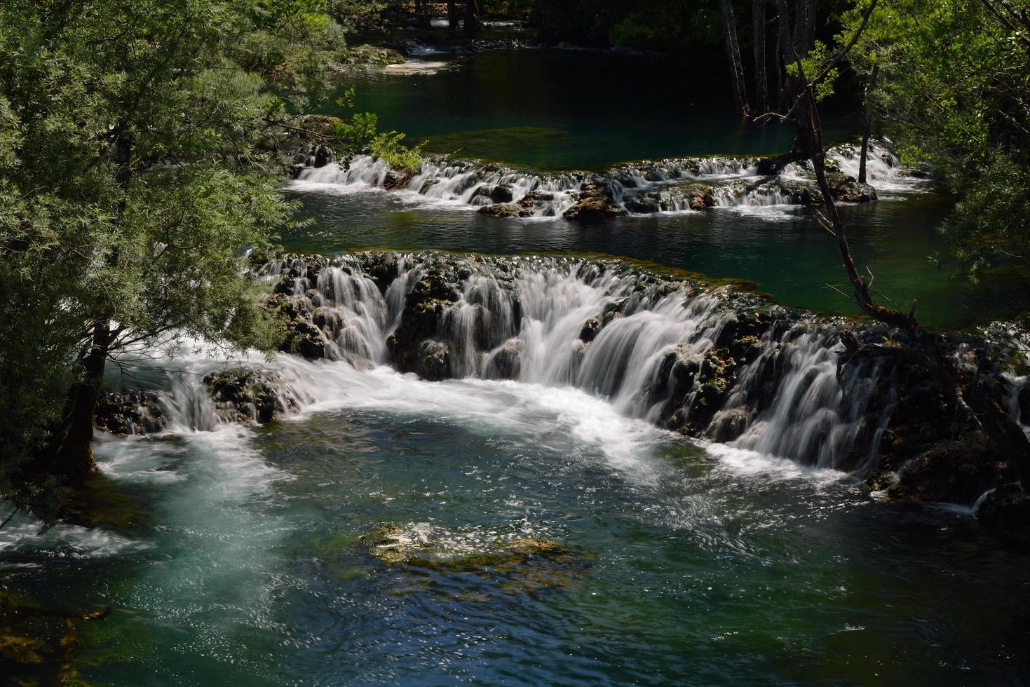 Waterfall landscape view photo