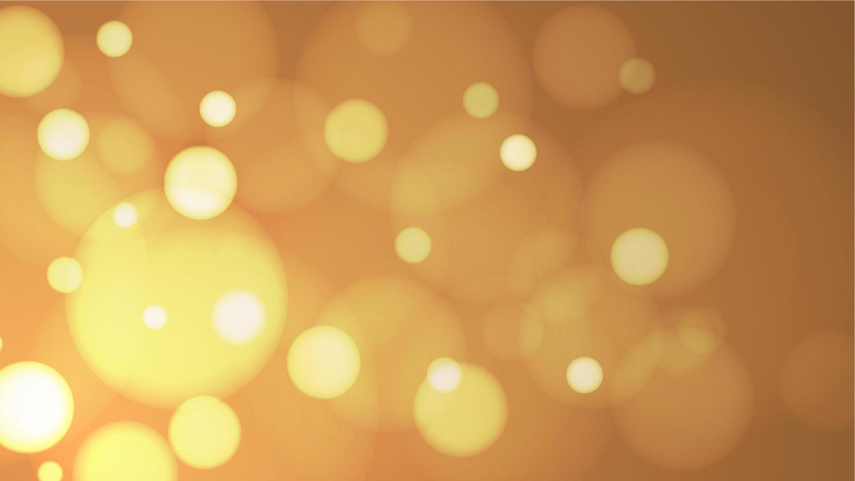 diseño de luz bokeh sobre fondo dorado vector