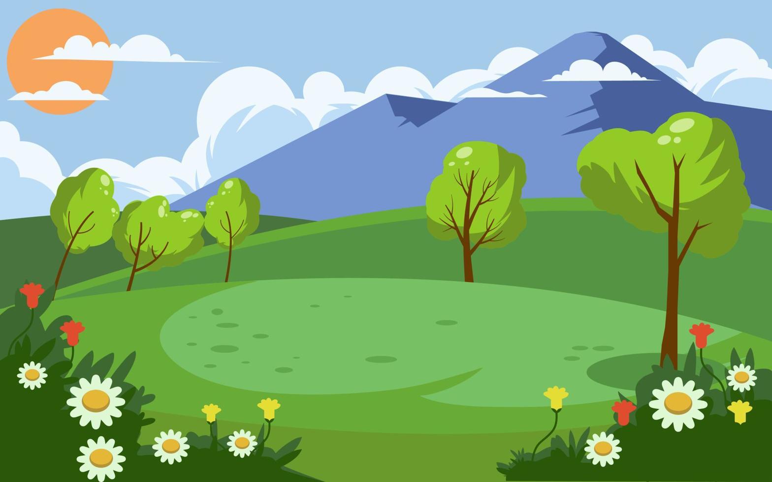 paisaje naturaleza montaña vector