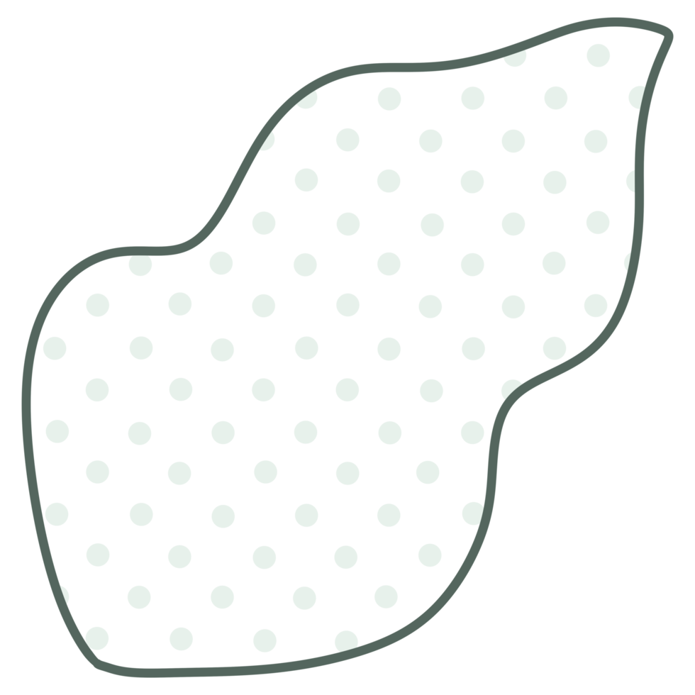 Line Art Leaf polka dot png