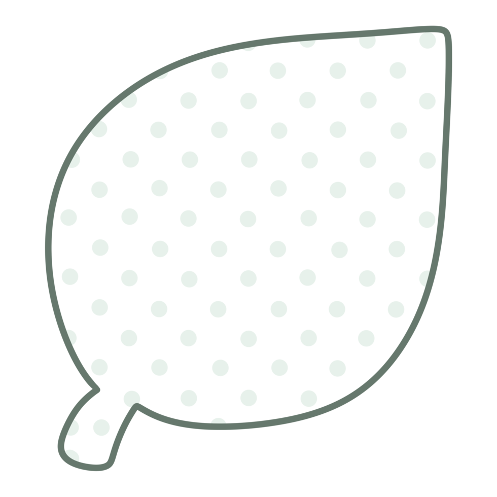 Line Art Leaf polka dot png