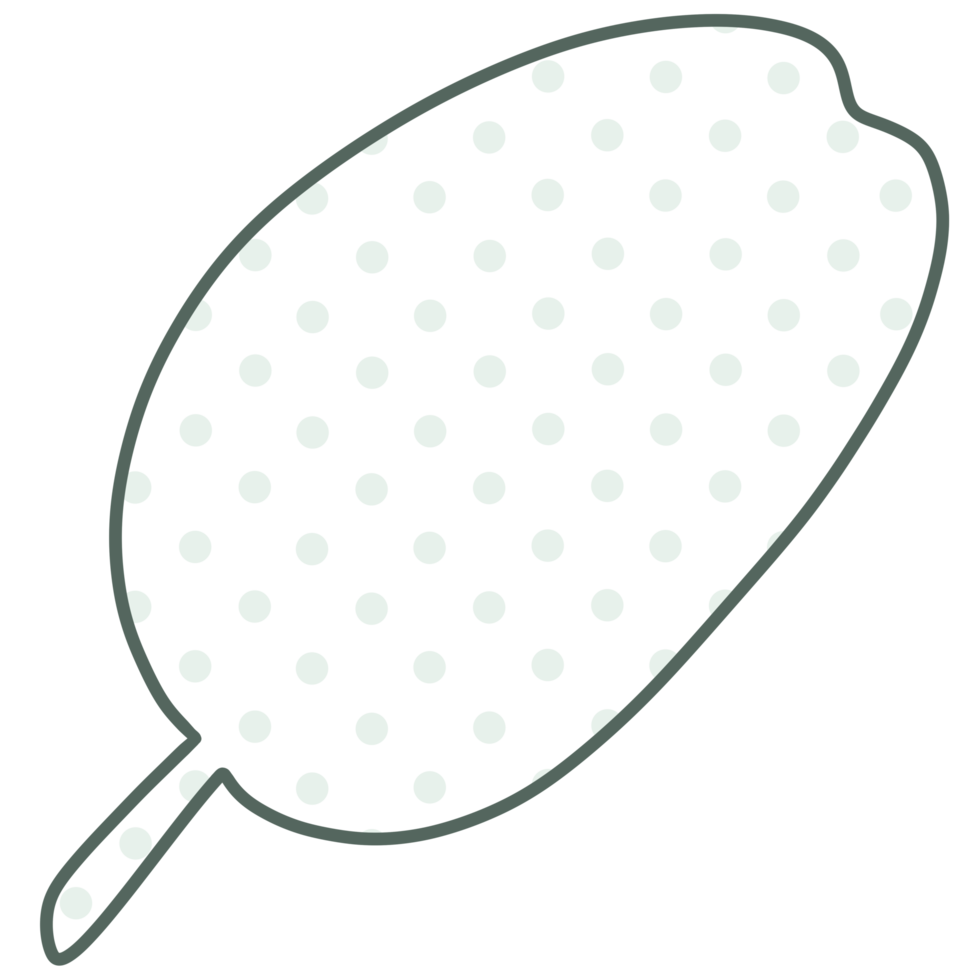 Line Art Leaf polka dot png