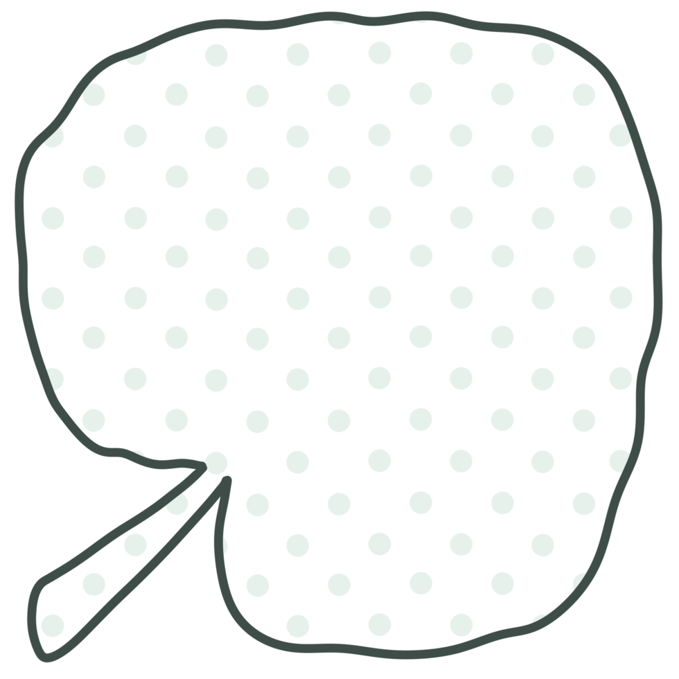 Line Art Leaf polka dot png