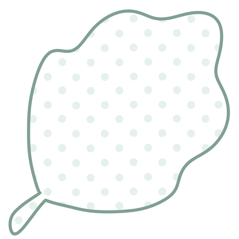 Line Art Leaf polka dot png
