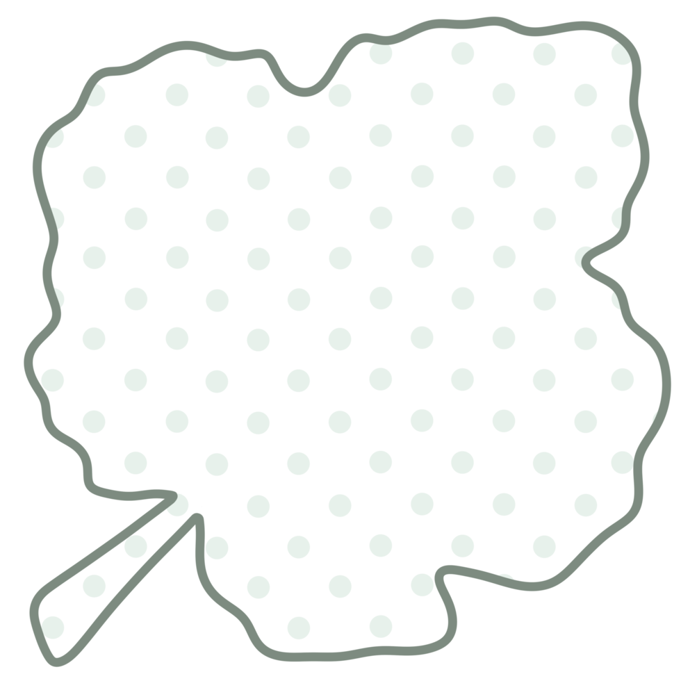 Line Art Leaf polka dot png