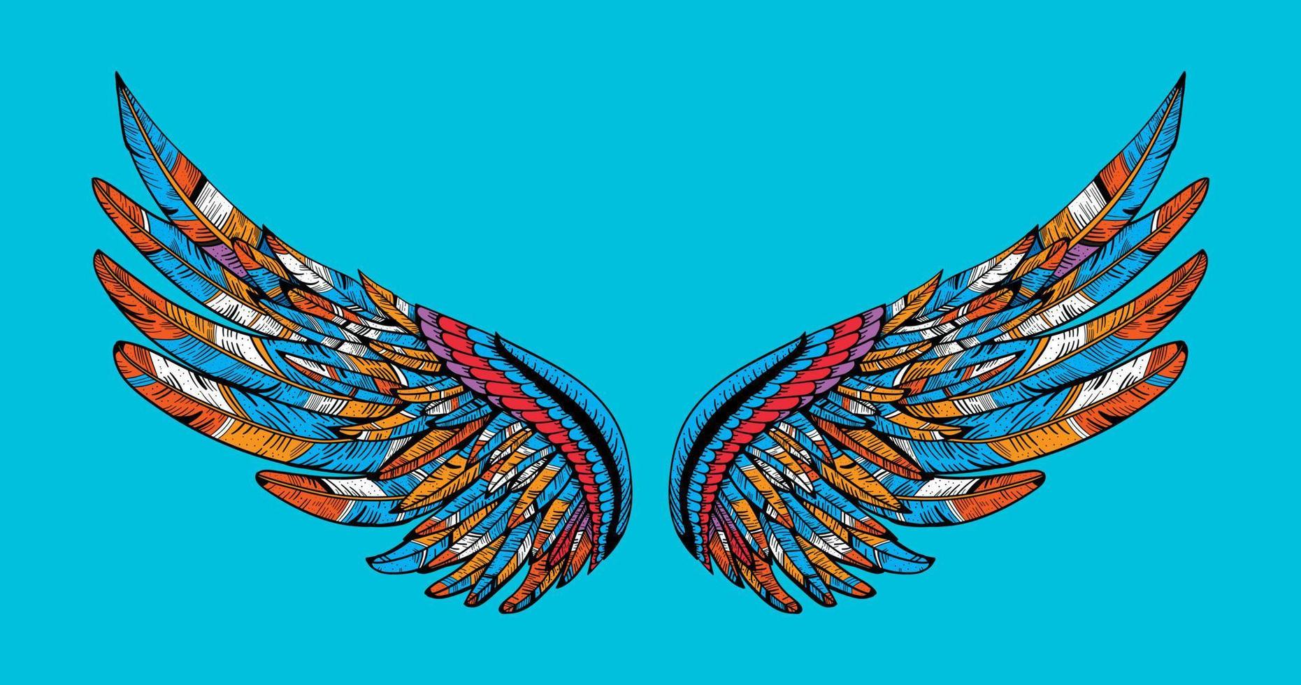 bird wing abstract vector