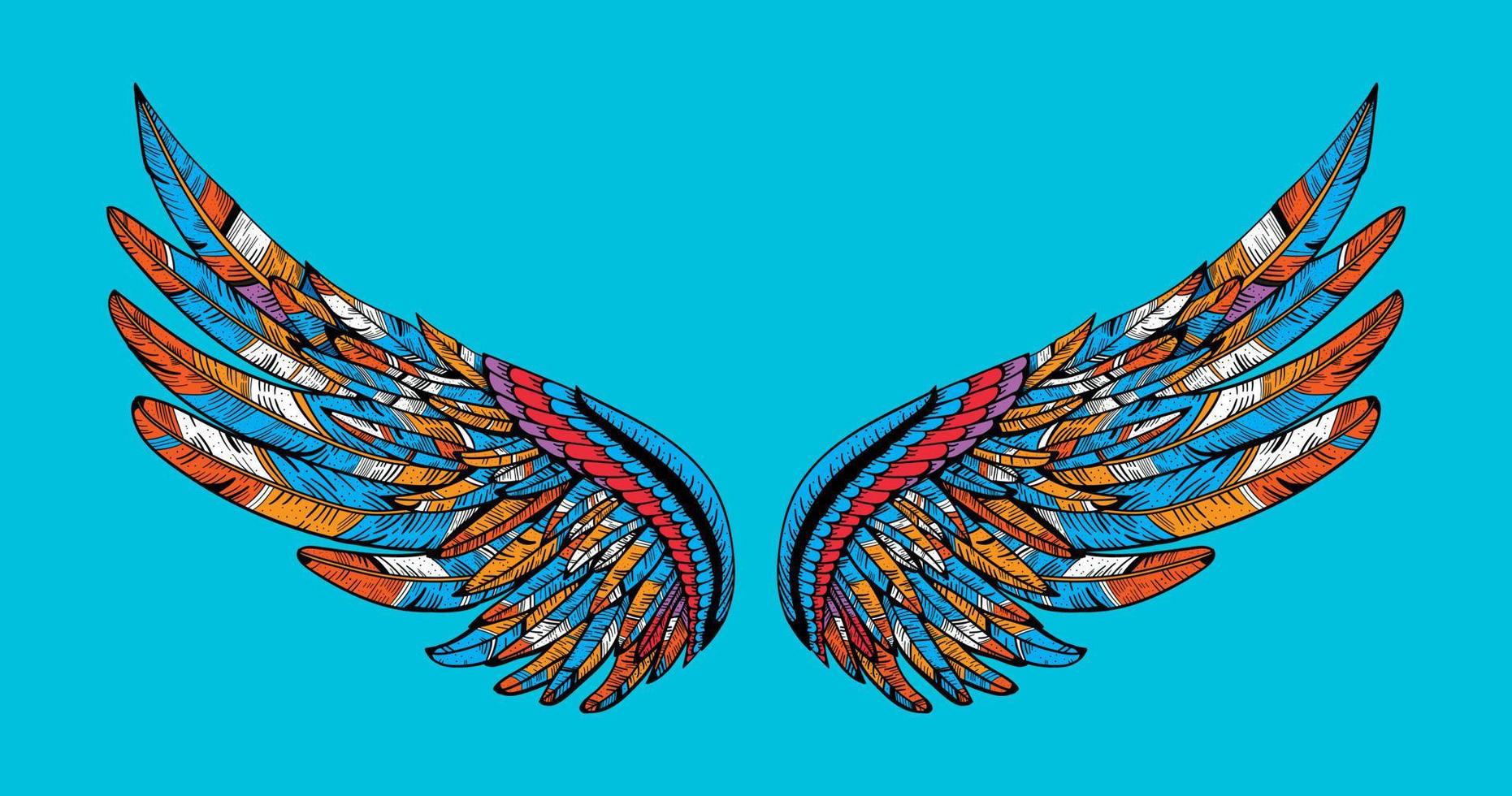 bird wing abstract vector