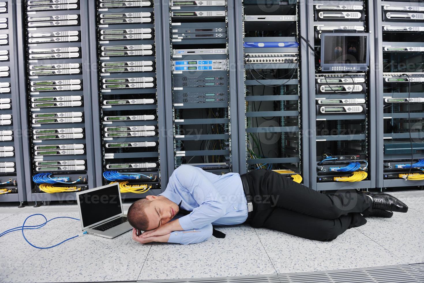 system fail situation in network server room photo