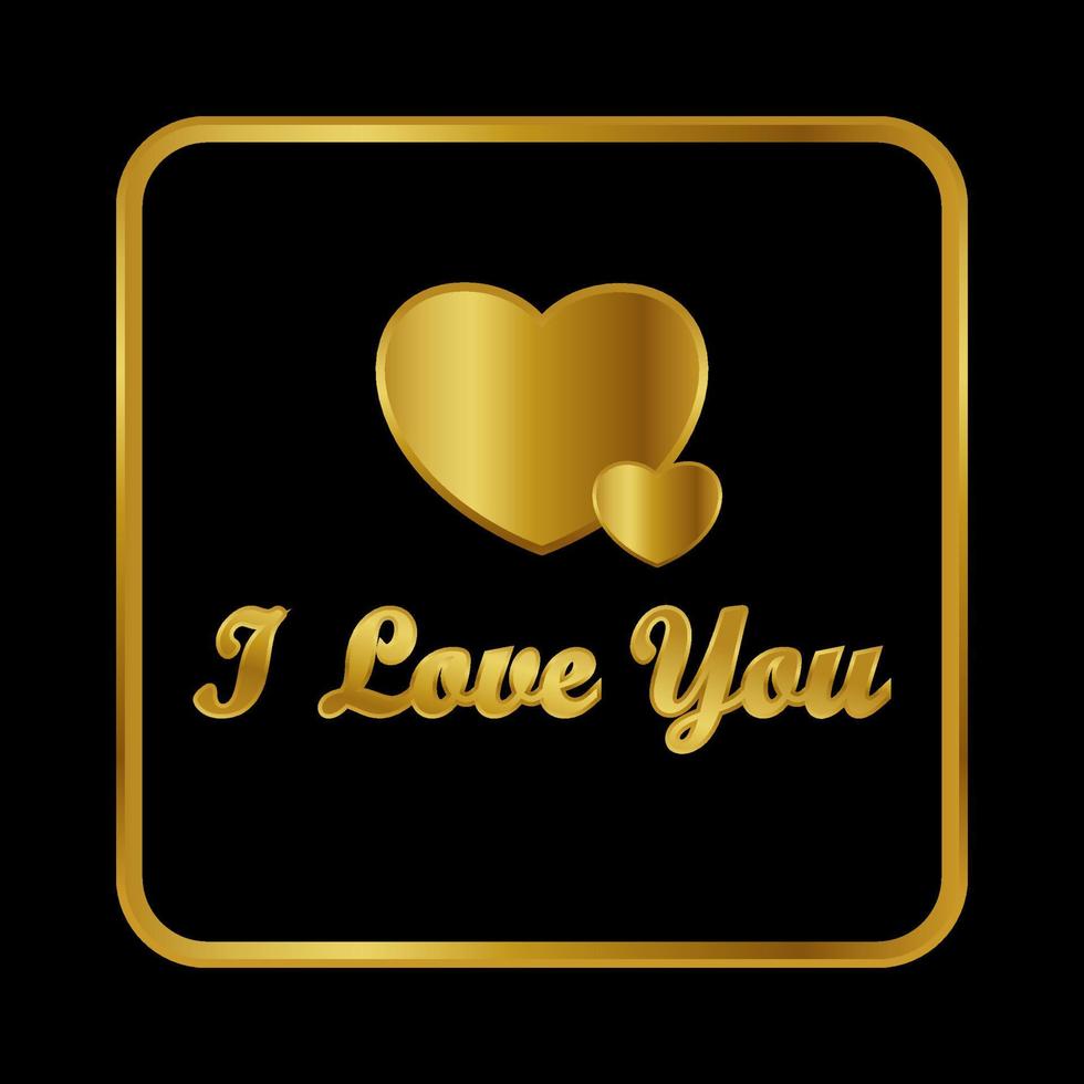 golden mockups.  gold Heart with black background vector