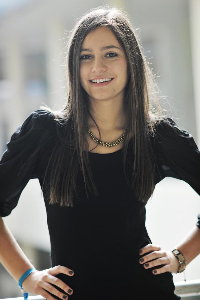 student girl portrait at university campus photo