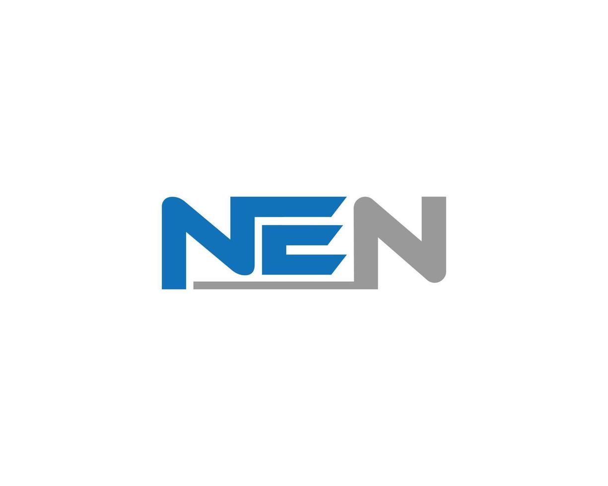 Logotype letters NEN Creative Logo Design Victor Template. vector