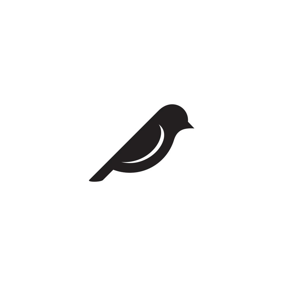 un logotipo de pájaro simple o un diseño de icono vector