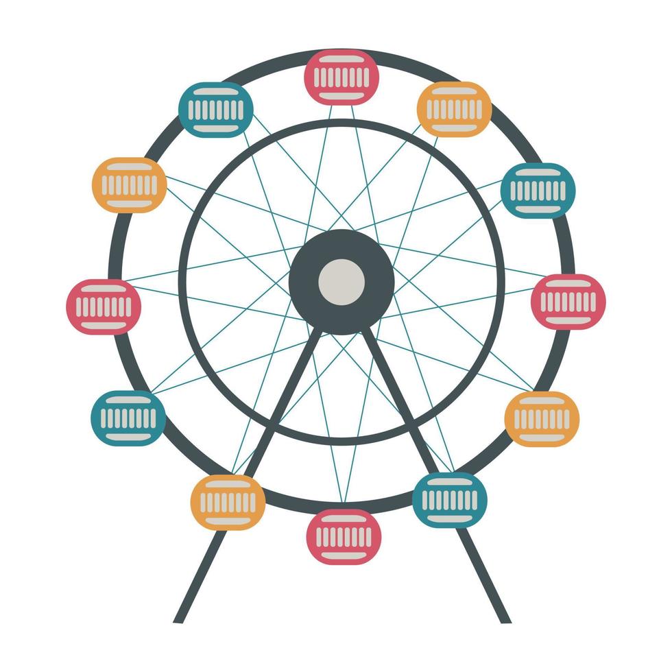 ferris wheel illustration vector