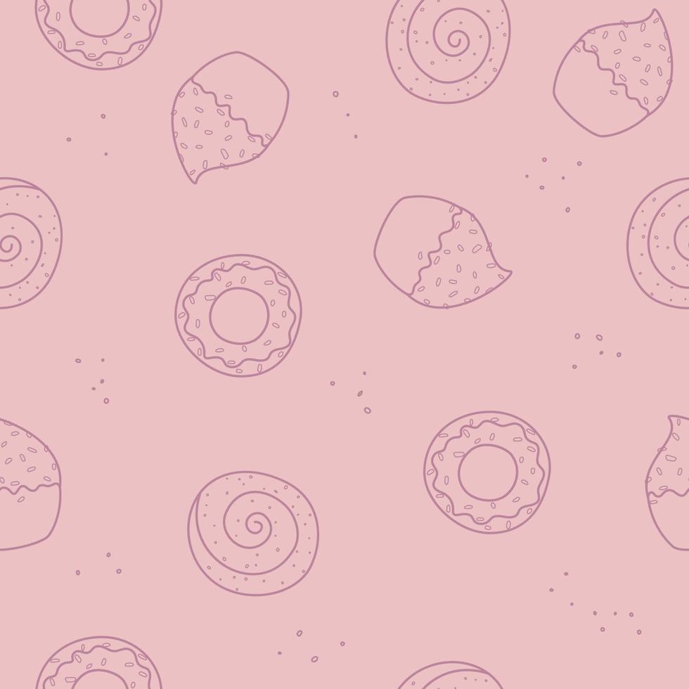 bakery outline pattern vector