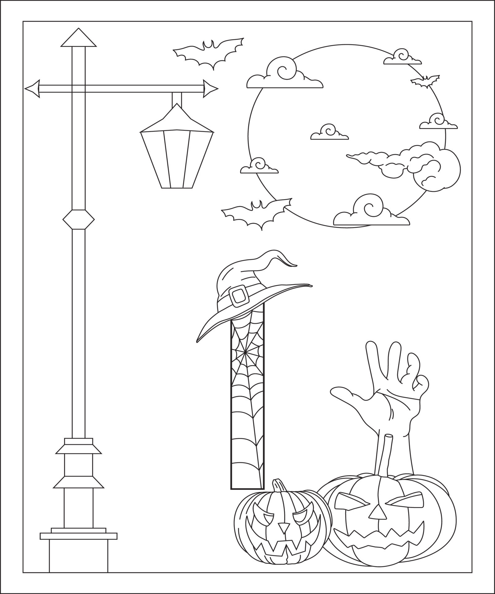 alphabet-coloring-page-with-floral-style-abc-coloring-page-letter-i