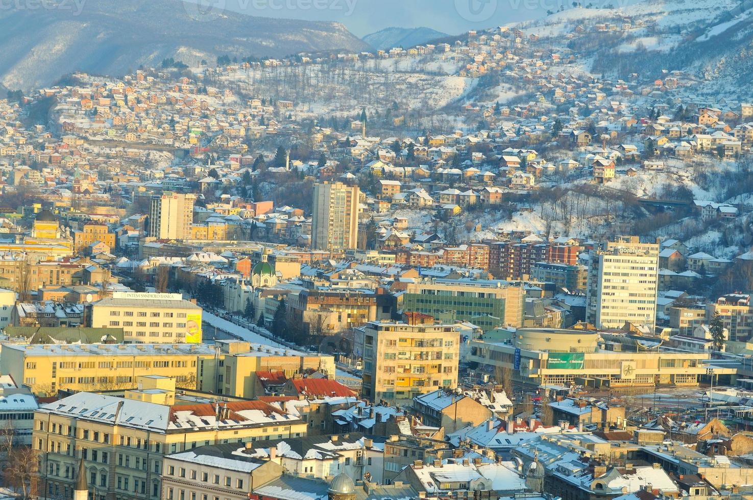 vista de la ciudad de sarajevo foto