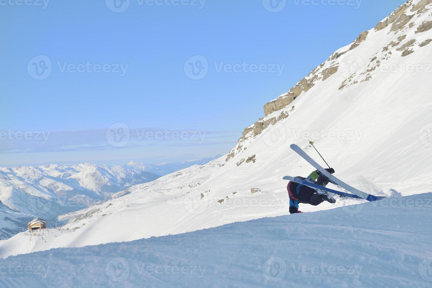 Ski jump view photo
