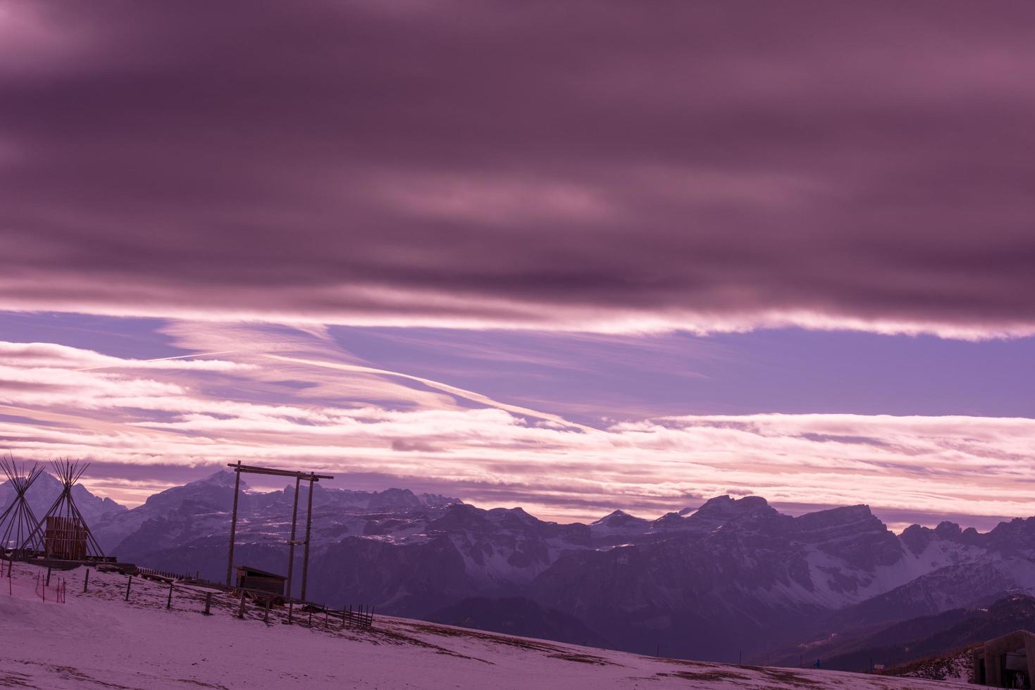 winter mountains view photo