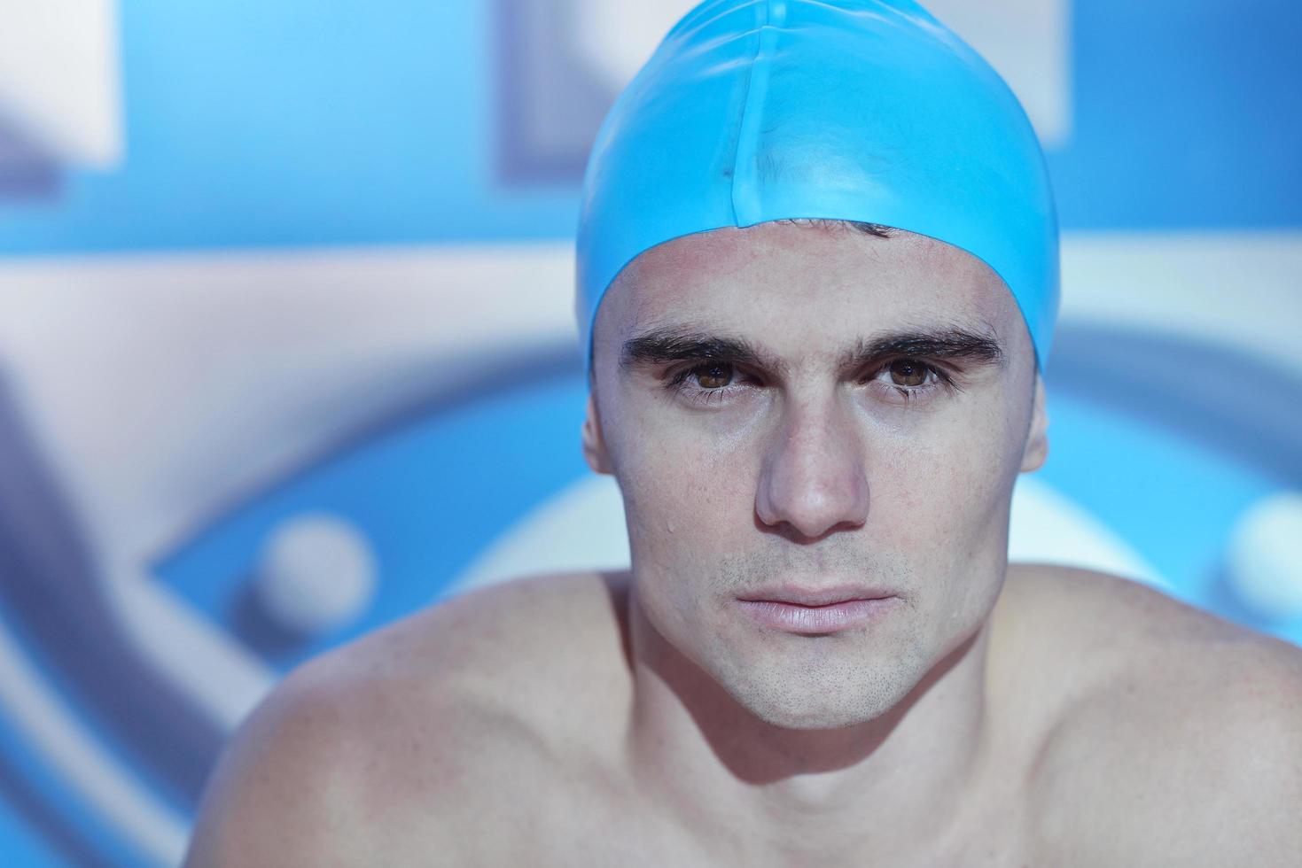 Swimmer in pool photo