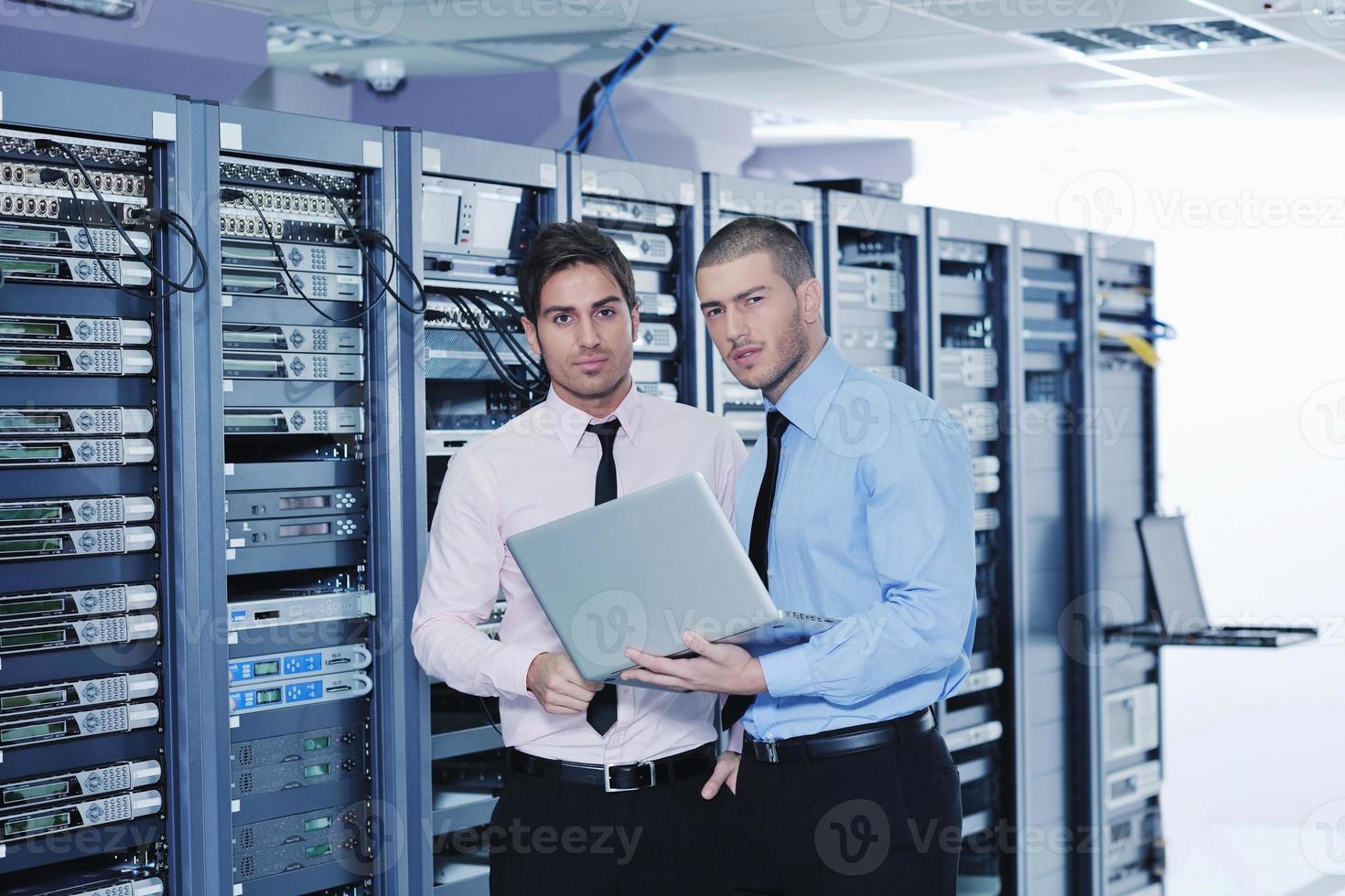 it enineers in network server room photo