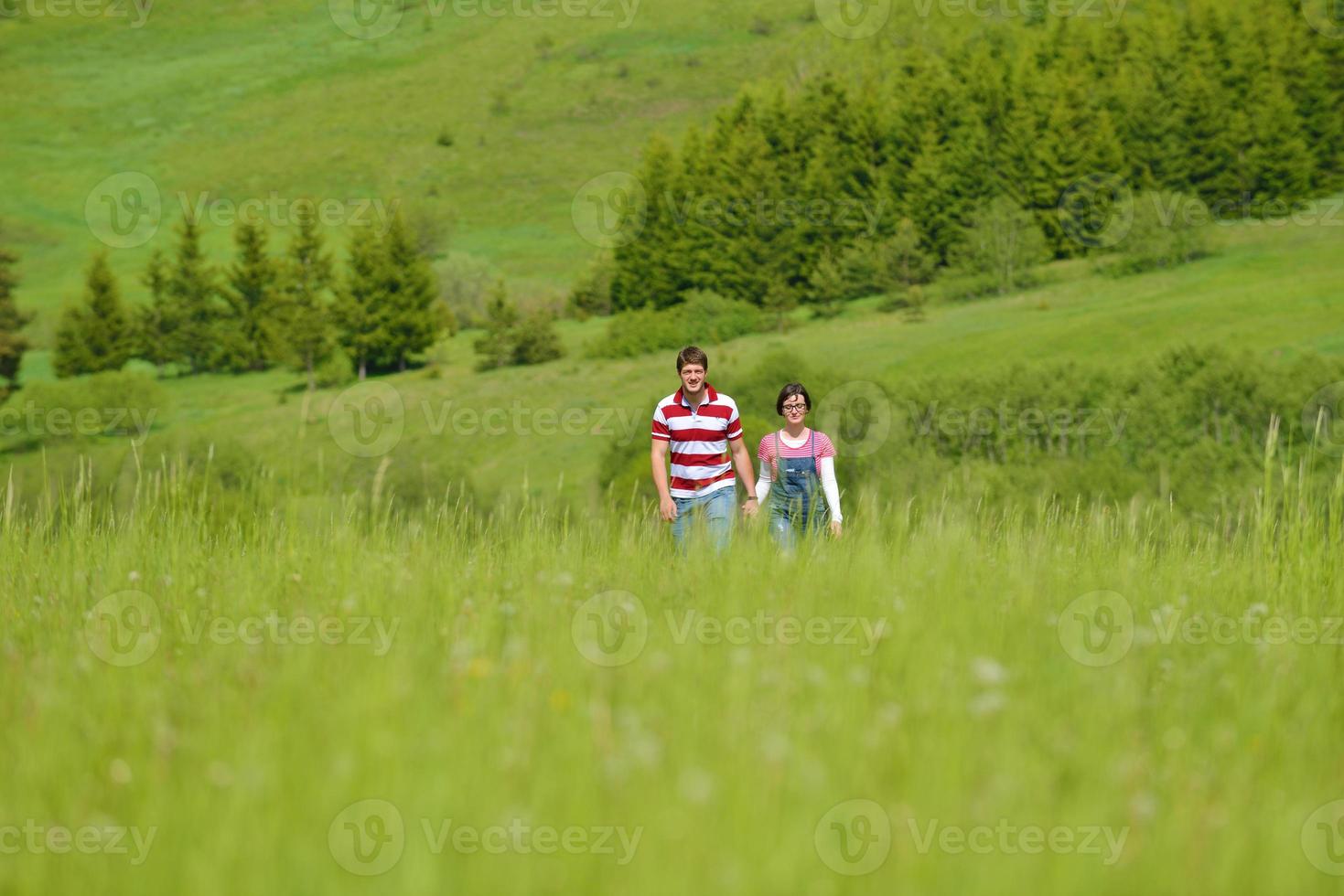 romantic young couple in love together outdoor photo