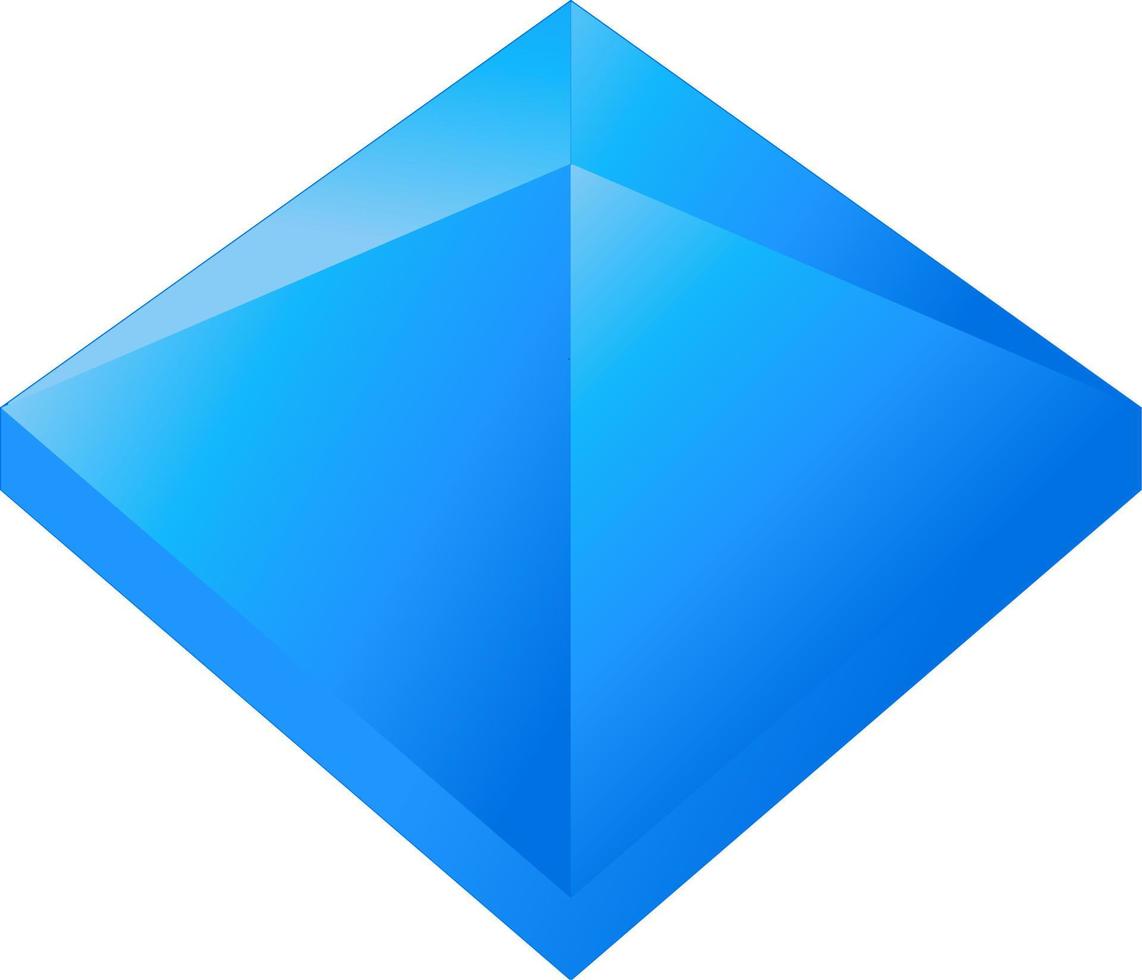 Pyramid crystal gemstone vector