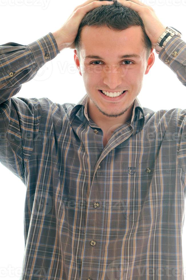 hombre en blanco foto