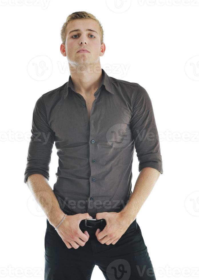 Businessman on white photo
